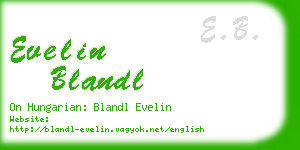 evelin blandl business card